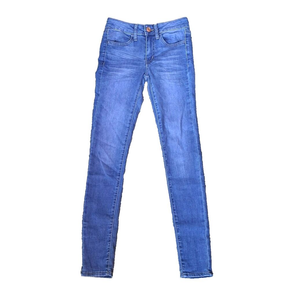 SO Low Rise Ultimate Jegging Medium Wash Blue Stretch Denim 1/25W NWOT Indie Y2K
